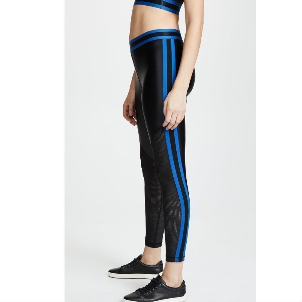 NWT ALALA Varsity Mesh Detailed Shiny Leggings - Picture 2 of 9